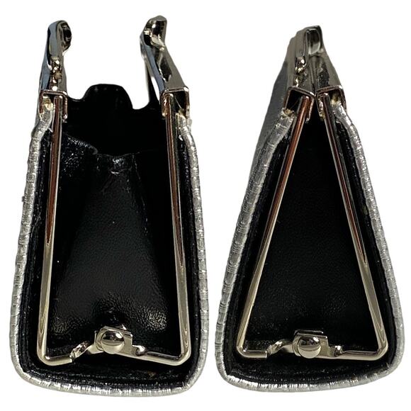 Mini Coin Purse Silver Structured Kiss Lock - Picture 4 of 8